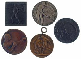1915-1942. 5db-os sport díjérem-tétel, közte MLTC (Mátyásföldi Lawn Tennis Club), MAC (Magyar Athletikai Club) T:XF,VF
