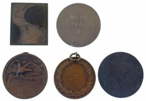 1915-1942. 5db-os sport díjérem-tétel, közte MLTC (Mátyásföldi Lawn Tennis Club), MAC (Magyar Athlet...