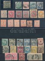 Kis Krajcáros ás Turul tétel közte bélyegzések, érdekességek stb., 8 db stecklapon