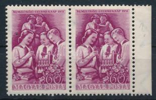 1951 Gyermek 60f pár számvízjellel