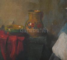 Horváth G. Andor (1876-1966): Újságolvasó. Olaj, vászon. Jelezve jobbra lent. Dekoratív fakeretben, ...