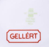 Zsolnay 10 darab tollazott mintás csésze alátéttel, a Gellért Szálló jelzésével, klf jelzéssel, kopá...