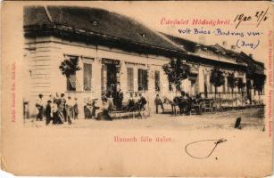 1900 Hódság, Odzaci; Rausch Ede féle üzlet és saját kiadása. Rechnitzer Ottokár fénynyomdája / shop (EM)
