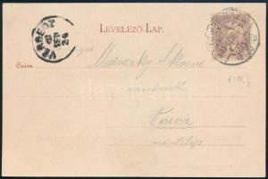 1903 Turul 4f 11 1/2 fogazással képeslapon