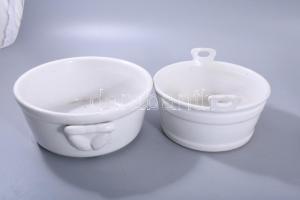 2 db régi kerámia edény. egyik jelzett d: 17 cm 20 cm