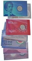 Elsőnapi veretek tételben, összesen 9db, mindegyik díszlapon, benne: Petőfi, Batthyány, MTA, Nemzeti Bank 100 éves, 150 éves a tűzoltóság, 175 éves a Honvédség, 75 éves a forint, Pénzmúzeum, 70 éves a forint T:UNC
