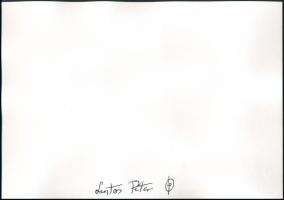 Lantos Péter (1977-): Sátántangó. Akvarell, papír, jelzett, hátoldalán autográf felirattal. 19x24,5 ...