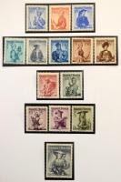 Ausztria 1948-1959 NÉPVISELETEK speciál gyűjtemény, benne 2 postatiszta sor, rengeteg bélyegzett ért...