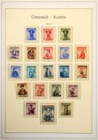 Ausztria 1948-1959 NÉPVISELETEK speciál gyűjtemény, benne 2 postatiszta sor, rengeteg bélyegzett ért...