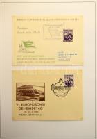 Ausztria 1948-1959 NÉPVISELETEK speciál gyűjtemény, benne 2 postatiszta sor, rengeteg bélyegzett ért...