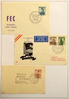 Ausztria 1948-1959 NÉPVISELETEK speciál gyűjtemény, benne 2 postatiszta sor, rengeteg bélyegzett ért...