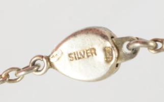 Zománcozott díszítéssel ezüst (Ag) nyaklánc, jelzett, bruttó 5,4g