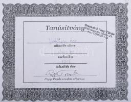 Papp Tünde (1978-): Vidám ősz. Olaj, farost, jelzett, fakeretben, 36,5×39 cm