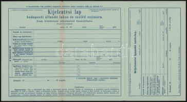 1902 5f rendőrségi be- és kijelentő lap