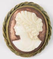 Női arcképes kámea, 4x3 cm