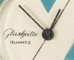 Glashütte modern számlapos női karóra, kvarc, szíjjal, d: 2 cm