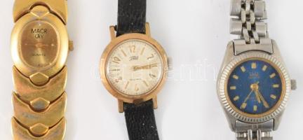 3 darab női karóra, közte Zaria