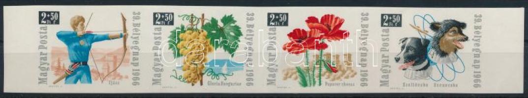 1966 Bélyegnap vágott csík (5.000)