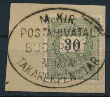 "M. KIR. POSTAHIVATAL BUDAPEST IV. HAZAI TAKARÉKPÉNZTÁR"