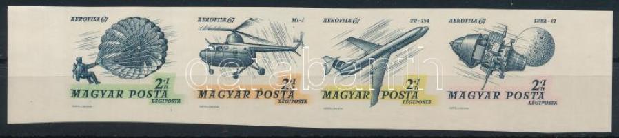 1967 Bélyegnap - Aerofila II. ívszéli vágott csík