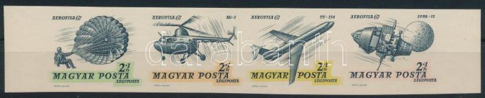 1967 Bélyegnap - Aerofila II. ívszéli vágott csík