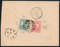 1886 Ajánlott levélek 5kr + 10kr "BUDAPEST / DÉLUTÁN" - Csákberény