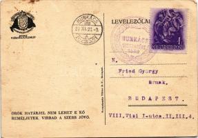 1938 Örök határjel nem lehet e kő, reméljetek, virrad a szebb jövő! Hungária Trianon 1920. Kiadja a ...