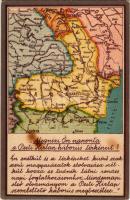 Megnézi Ön naponta a Pesti Hírlap háborús térképeit? A romániai háború térképe. Kiadja a Pesti Hírlap / WWI Map of the war in Romania (EK)