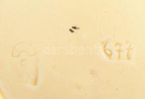 Körmöcbánya meggymintás 3 részes falitányér szett, jelzett, felületi kopással, d: 17-26 cm