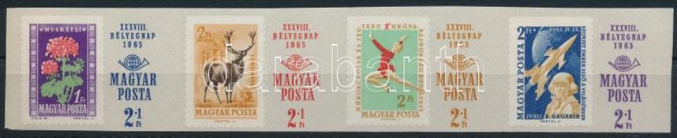 1965 Bélyegnap vágott csík (4.000)