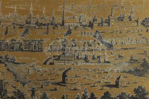 Buda látképe maratott réz kép, 28x39 cm