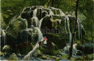Stájerlak, Steierlak, Stájerlakanina, Steierdorf, Anina; Okubé vízesés. Scheitzner Ignác kiadása / waterfall (EK)