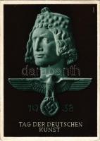 1938 Festpostkarte zum Tag der Deutschen Kunst München 1938 / German Art Exhibition, NSDAP German Nazi Party propaganda, swastika s: R. K. + "Tag der deutschen Kunst München 10. 7. 1938" So. Stpl. (fa)