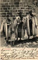 1906 Hortobágy, a hortobágyi nagy híd mellett, magyar folklór. Eperjesy István kiadása (ázott sarkak / wet corners)