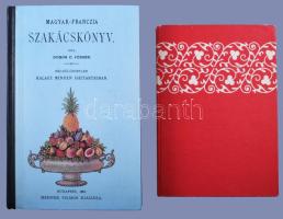 Dr. Lakó Elemér: Bornemisza Anna szakácskönyve 1680-ból. Bukerest, 1983, Kriterion. Kiadói kartonált kötés, kissé kopottas állapotban. + Dobos C. József: Magyar-franczia szakácskönyv. Nélkülözhetetlen kalauz minden háztartásban. [Bp.], 1984, ÁKV. Az 1881. évi Méhner Vilmos kiadás reprintje. Színes táblákkal illusztrált. Kiadói félműbőr kötés.