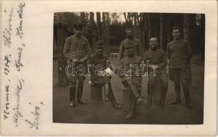 1917 Korond, Corund; Osztrák-magyar katonák csoportja / WWI K.u.k. military, group of soldiers. photo