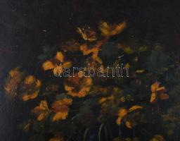 Hénel Margit (1908-1941): Csendélet. Olaj, karton. Jelzett. Kisebb felületi sérülésekkel. Dekoratív,...