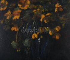 Hénel Margit (1908-1941): Csendélet. Olaj, karton. Jelzett. Kisebb felületi sérülésekkel. Dekoratív,...