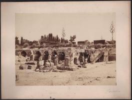 cca 1890-1900 Róma, Palatinus-domb, romok, nagyméretű fotó kartonon, 18,5x25,5 cm, karton: 25x33 cm // cca 1890-1900 Rome, Palatine Hill, ruins, large-size photo on cardboard, 18.5x25.5 cm, cardboard: 25x33 cm