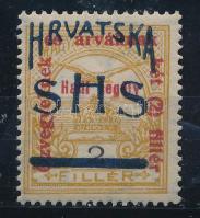 SHS 1918 Hadisegély II. 2f próbanyomat Signed: Bodor Certificate: Zrinjscak