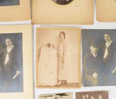 cca 1910-1930 Vegyes fotó tétel, közte katonai csoportkép, nagyméretű portrék, fotólapok, összesen 1...