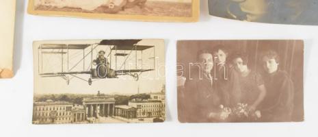 cca 1910-1930 Vegyes fotó tétel, közte katonai csoportkép, nagyméretű portrék, fotólapok, összesen 1...