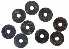 1940-1950 k. "Telefon automata / 1124" Fe telefonérme (tantusz) (21mm, 10db) T:VF rozsdafoltok