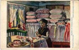 Fót, Hogy készül a fóti menyasszony koszorúja (képeslapfüzetből / from postcard booklet) (ragasztónyomok / glue marks)