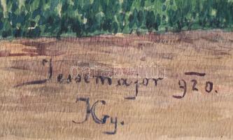 Kelemen Gy (?) jelzéssel vagy jelzés nélkül, 8 db mű: Tabáni részletek, 1929-1933. Akvarell, papír. ...