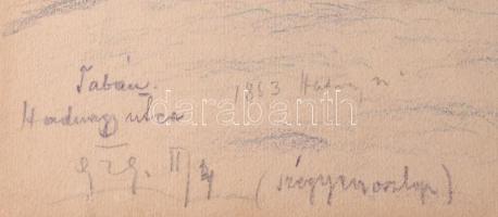 Kelemen Gy (?) jelzéssel vagy jelzés nélkül, 8 db mű: Tabáni részletek, 1929-1933. Akvarell, papír. ...