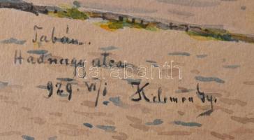 Kelemen Gy (?) jelzéssel vagy jelzés nélkül, 8 db mű: Tabáni részletek, 1929-1933. Akvarell, papír. ...