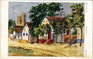 Fót, utcarészlet (képeslapfüzetből / from postcard booklet) (EK)