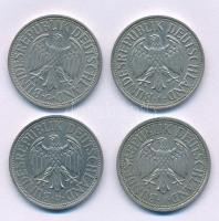 Német Szövetségi Köztársaság 1951. 2M Cu-Ni (4xklf: D, F, G, J verdejelek - teljes sor!) T:AU,XF
Fe...