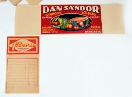 Vegyes papírrégiség tétel, közte reklámnyomtatványok, régi iskolai füzet, Magyar Diákok Nemzeti Szöv...